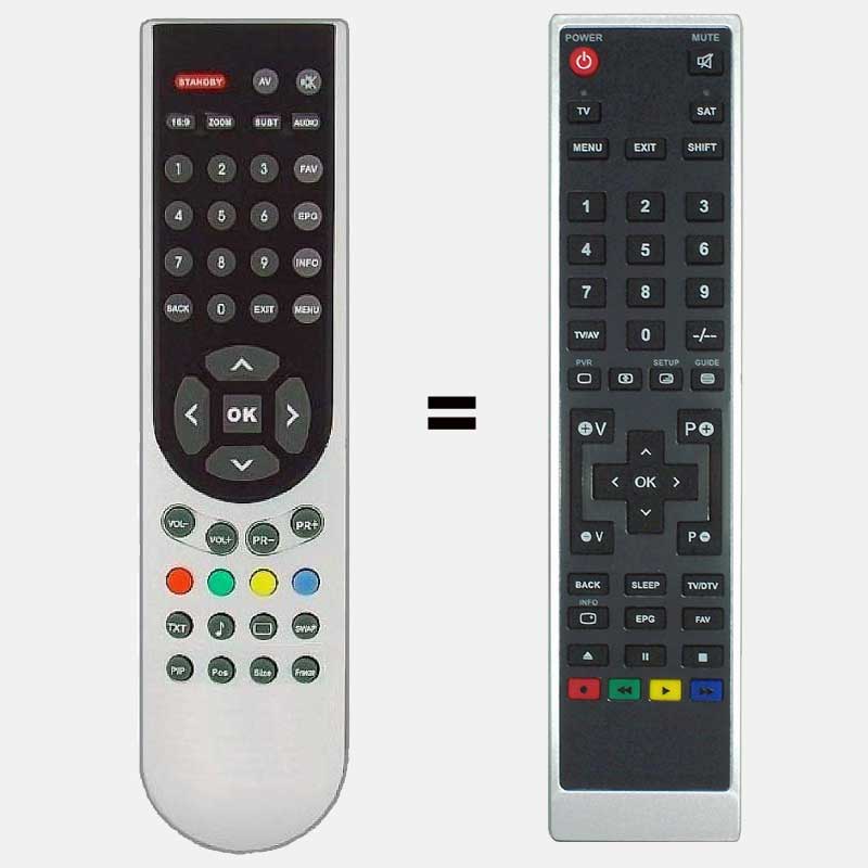 Mandos a distancia TV, DVD y TDT marca OKI