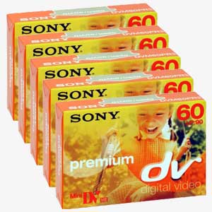 Pack de 5 cintas MiniDV Sony Premium DVM60PR
