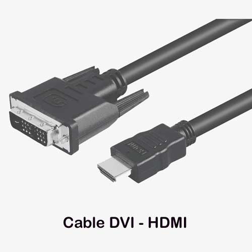 Cable DVI macho a HDMI macho 1mtr