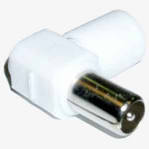 Conector coaxial ( IEC )  acodado Macho para TV