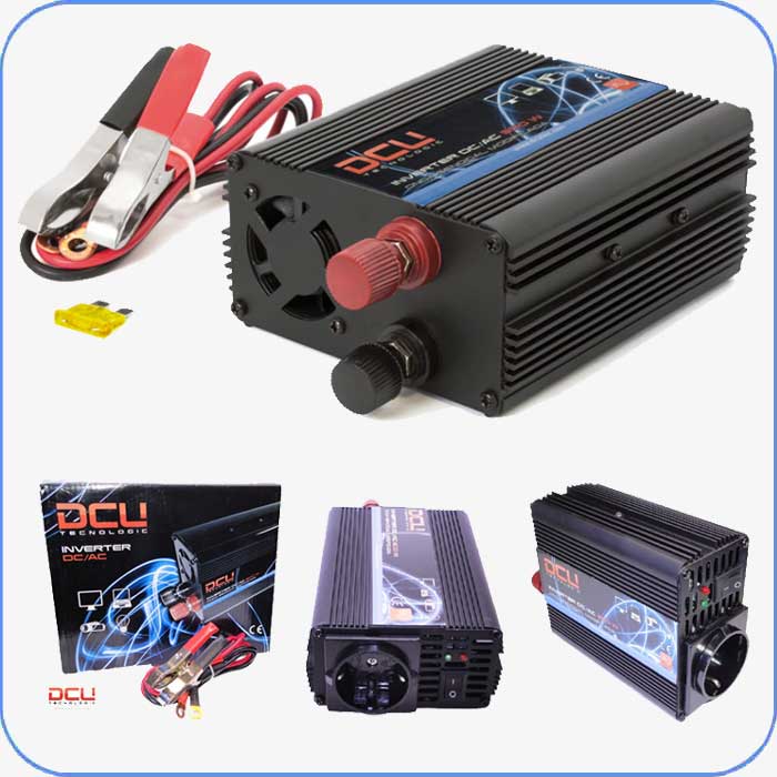 Inversor de corriente DC-AC de 12V a 220V / 300W, onda modificada