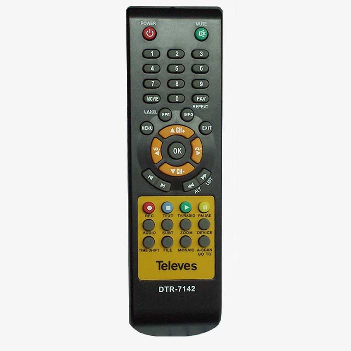 Mando original para TDT Televes DTR-7142