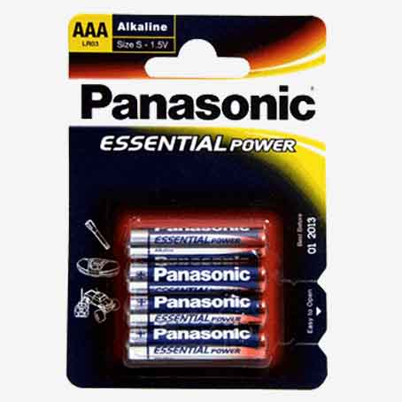 Blister de 4 pilas Alcalinas Panasonic AAA LR3