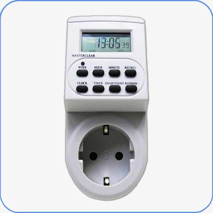 Reloj temporizador digital, programador semanal y simulador de presencia.
