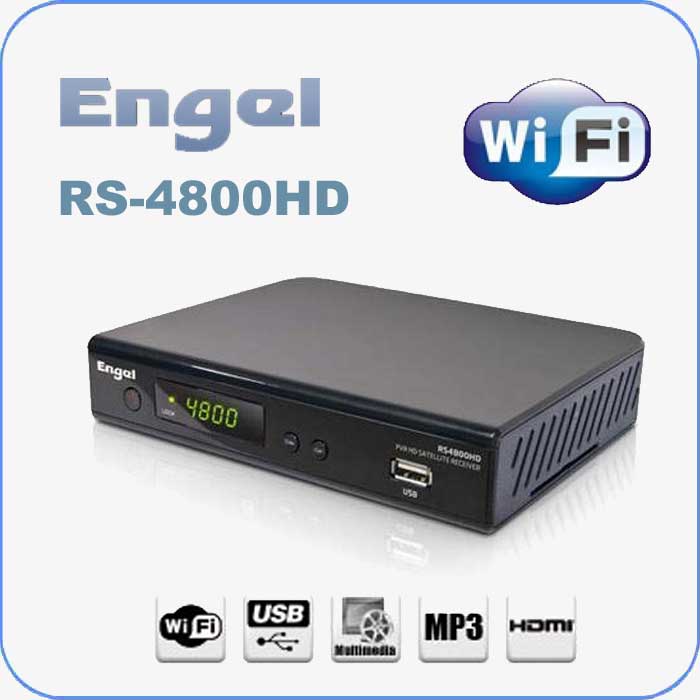 Receptor Sat�lite Engel RS-4800HD, Wifi, y USB que graba y reproduce