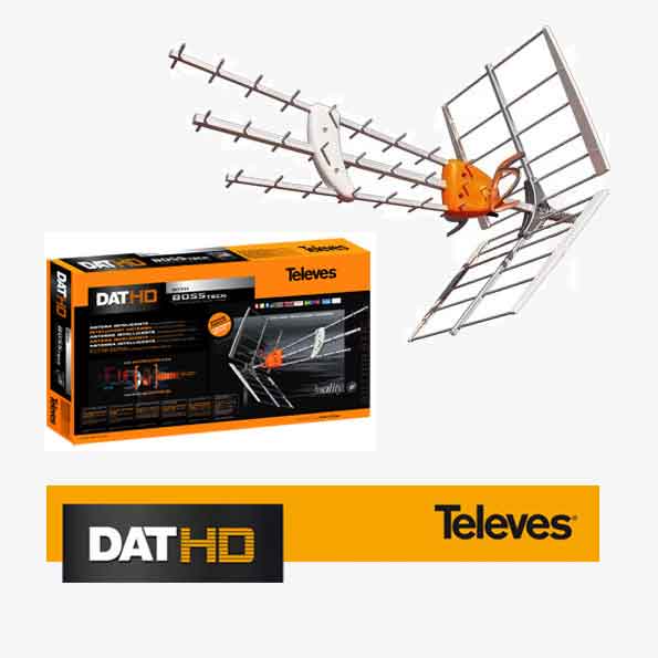 Antena Televes DAT HD ref. 1495 con BOSS-Tech que ajusta  autom�ticamente el nivel de se�al
