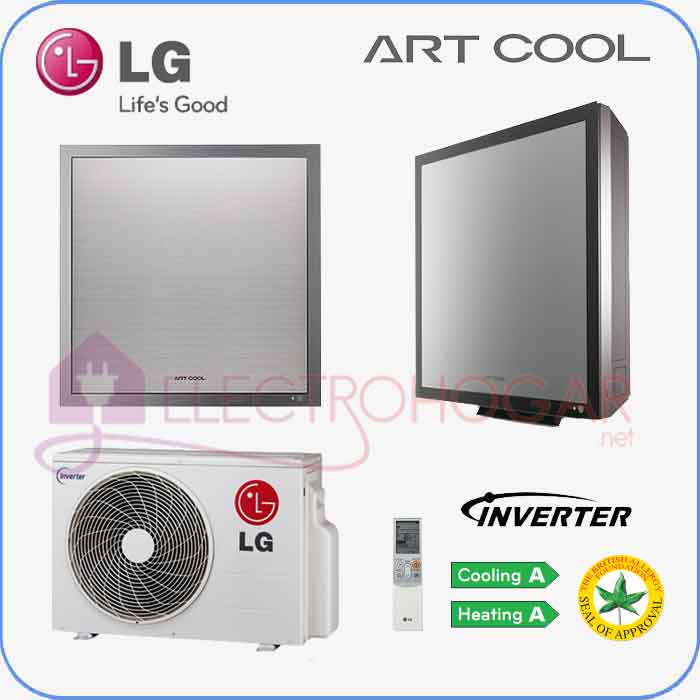Aire acondicionado inverter LG A12AWV ART COOL 3010Frg. color plata Aire acondicionado inverter LG A12AWV ART COOL 3010Frg. color plata