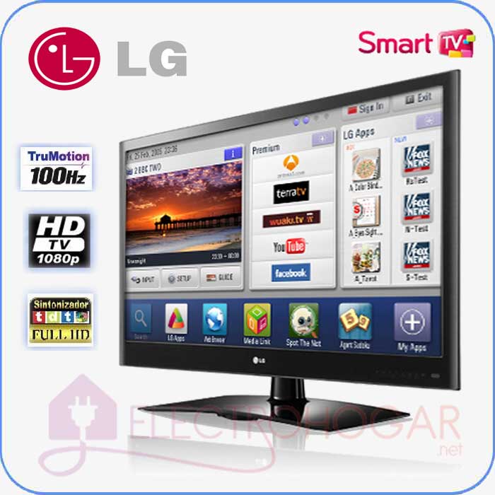 Pantalla LED de 32" LG 32LV5500, FullHD, TruMotion 100Hz, SmartTV Pantalla LED de 32" LG 32LV5500, FullHD, TruMotion 100Hz, SmartTV