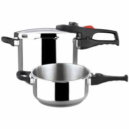 Set olla express Magefesa Practika Plus Trio 4+6 acero inox