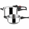 Set olla express Magefesa Practika Plus Trio 4+6 acero inox
