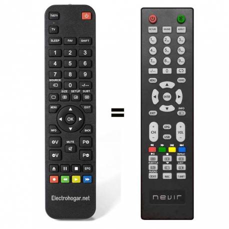 Mando a distancia Nevir NVR-7412-43HD-N, NVR-7412-32HD