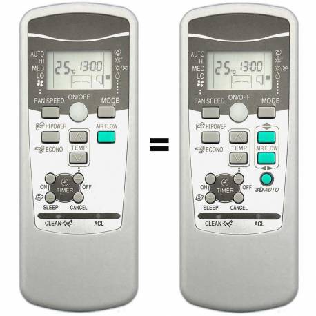 Mando a distancia Mitsubishi RKX502A, RKX502A001. RKX502A001B, RKX502A001G,