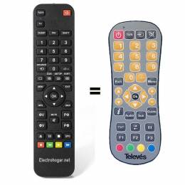 Mando a distancia sustituto para TDT Televes ZAS 5010 y 5111