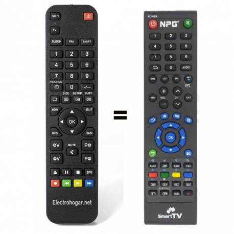 Mando a distancia NPG SmartTVNS-2214HFB NS-3272HHB NSD-3238HHB, NSD-3937HFB
