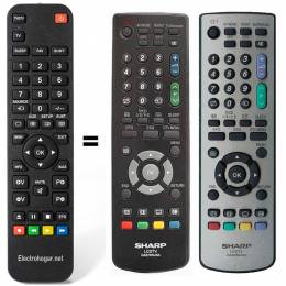 Mando a distancia sustituto Sharp GA574WJSA, GA591WJSA, GA520WJSA,...