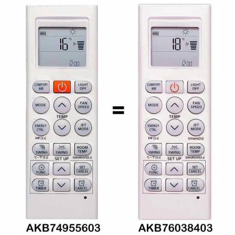Mando aire acondicionado LG AKB76038403 y LG AKB74955603