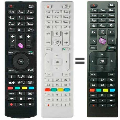 Mando a distancia RC4875 / RC4870 blanco / negro