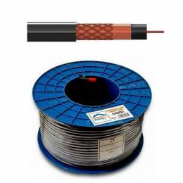 Rollo 100 metros cable antena especial para exterior negro.