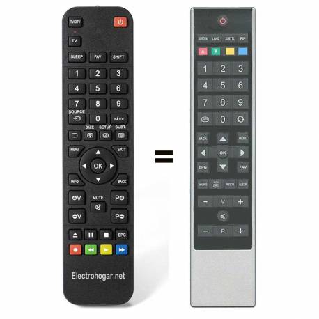 Mando a distancia RC3910 OKI, Toshiba... V37A-FHU, V40A-LED1, 37BV701G , ... 