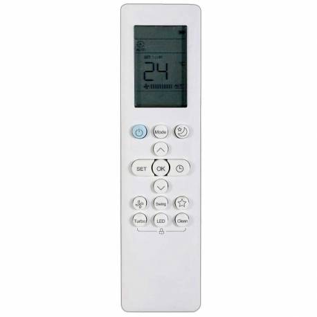 DCRL66 Mando Aire Acondicionado Compatible con Johnson EAS-Electric MIDEA AC RG66A1/BGEF RG66A2/BGEF E-ADVANCED25 E-ADVANCED35 E-ADVANCED52 E- ADVANCED71 EADVA25NT EUM105V EFM125V JT71EX JCM52V