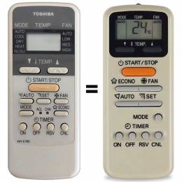 Mando para aire Toshiba, WC-E1NE, WH-E1NE, WH-E1BE, ...