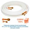 Tubos montaje aire acondicionado 1 4 y 1 2 3m abocardado con tuercas