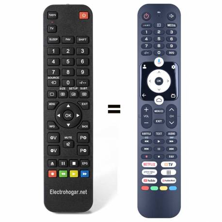 Mando a distancia sustituto Haier HTR-UE32E, HTR-U32G.