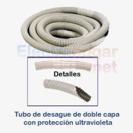 Rollo de 2.5 metros de tubo para desague de aire acondicionado.