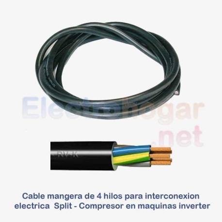 Cable de 4mtr para conexi n Split - Compresor 4 hilos de 1 5mm