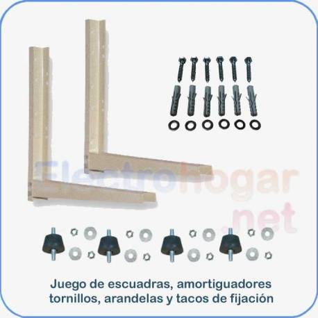 Kit soportes 50x50 para aire acondicionado de 4300Frg a 6500Frg 