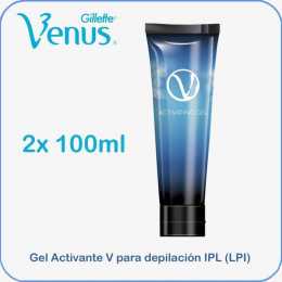 Caja de 2 envases de Gel Activante V Gillette Venus para depilación IPL