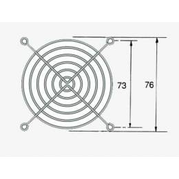Rejilla para ventilador / extractor de 80x80 mm