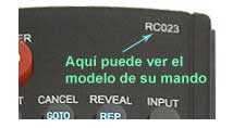 Mando Blu:sens RC023 y RC022 recambio sustituto del original.