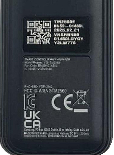 Localizar modelo mando Samsung BN59-01480L TM2560E