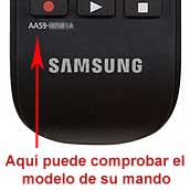 Localizar modelo mando Samsung AA59-00581A