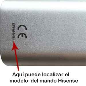 localizar modelo mando Hisense ERF6F64H