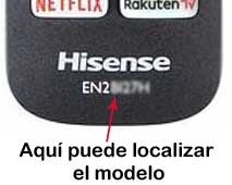 Localizar mando Hisense EN2BI27H, EN2BB27H, EN2BF27H,