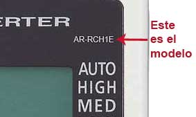 localizar modelo mando aire fujitsu AR-RCH1E